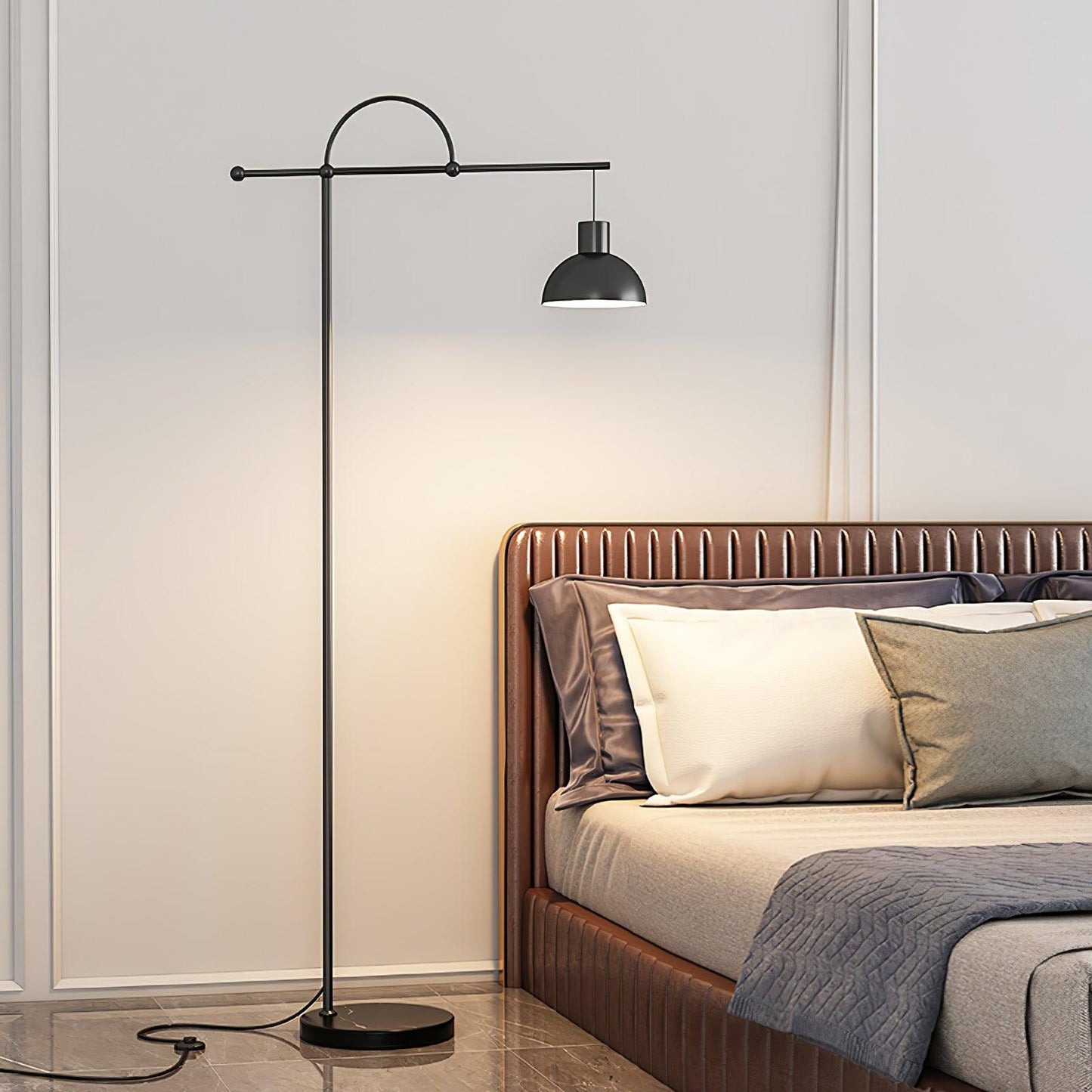 Nidal Floor Lamp W 47.2″ x H 66.9″ / W 82cm x H 180cm / Black / US Plug Floor lamp