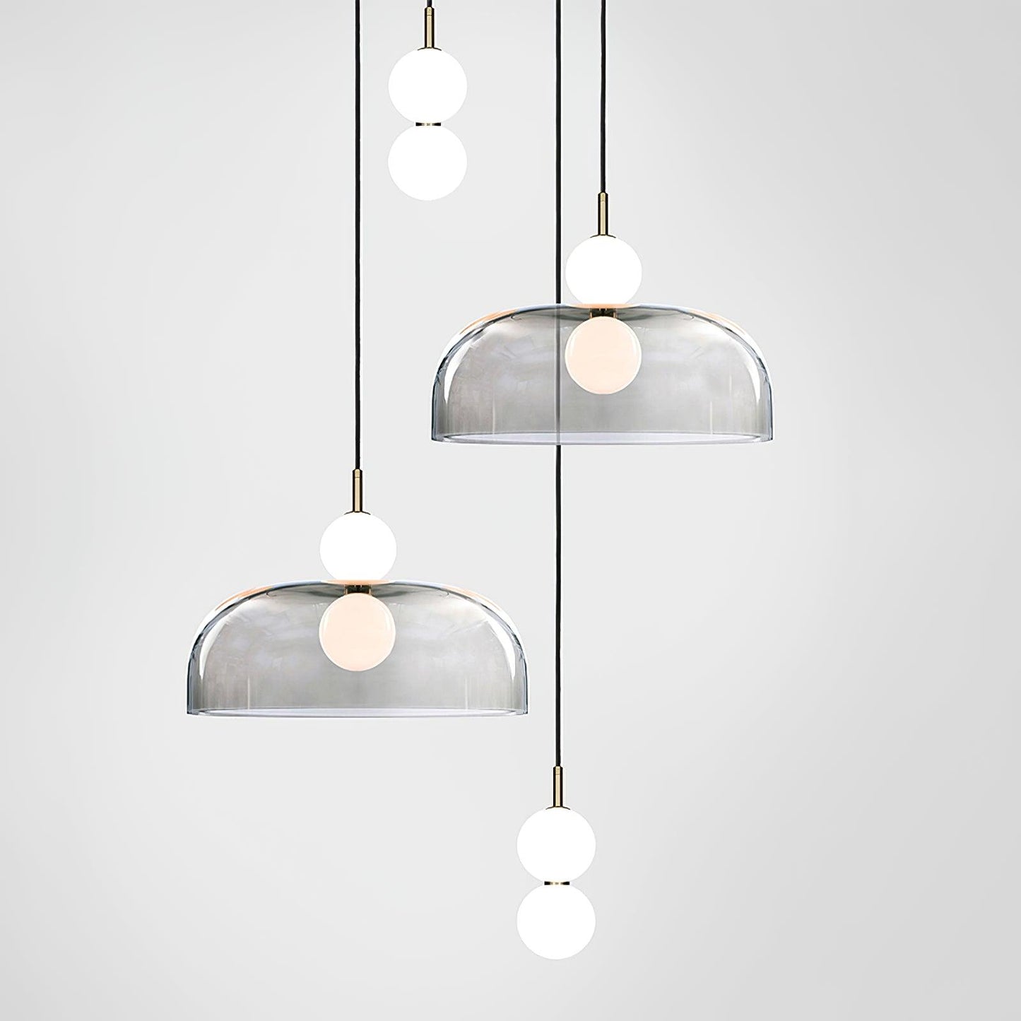 Ohm Pendant Light Dia 23.6″ x H 59″ / Dia 60cm x H 150cm / White & Transparent / Warm Light Pendant light