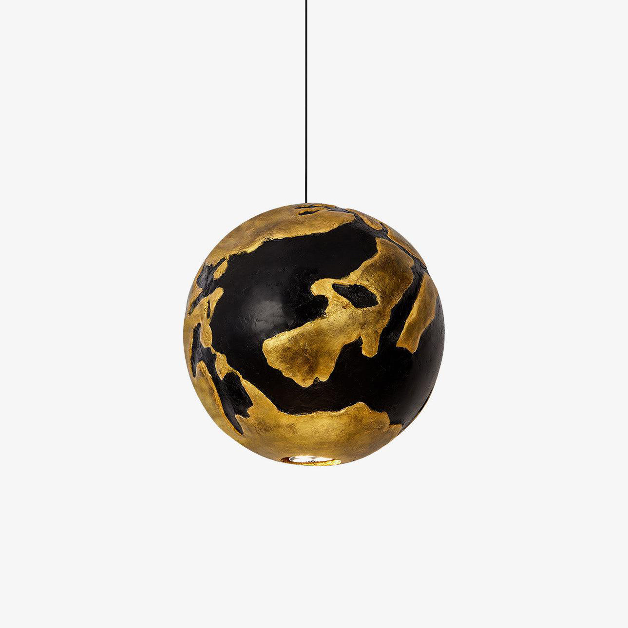 Otona Pendant Light Dia 18″ x H 18″ / Dia 46cm x H 46cm / Black + Gold Pendant light