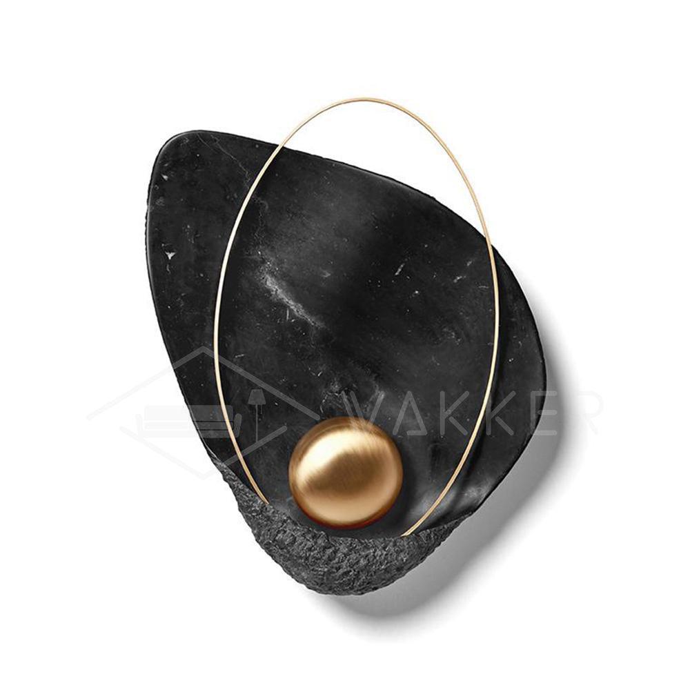 Pearl Wall Lamp Dia 10.6″ x H 15.7″ / Dia 27cm x H 40cm / Black / Warm Light Wall lamp