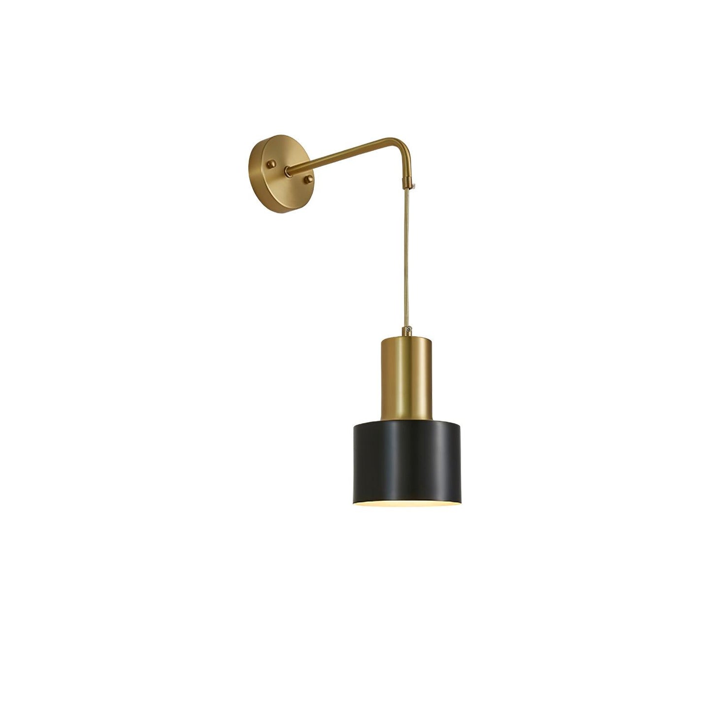 Pino Single Wall Lamp Dia 4.7″ x H 17.7″ / Dia 12cm x H 45cm / Black & Brass Wall lamp