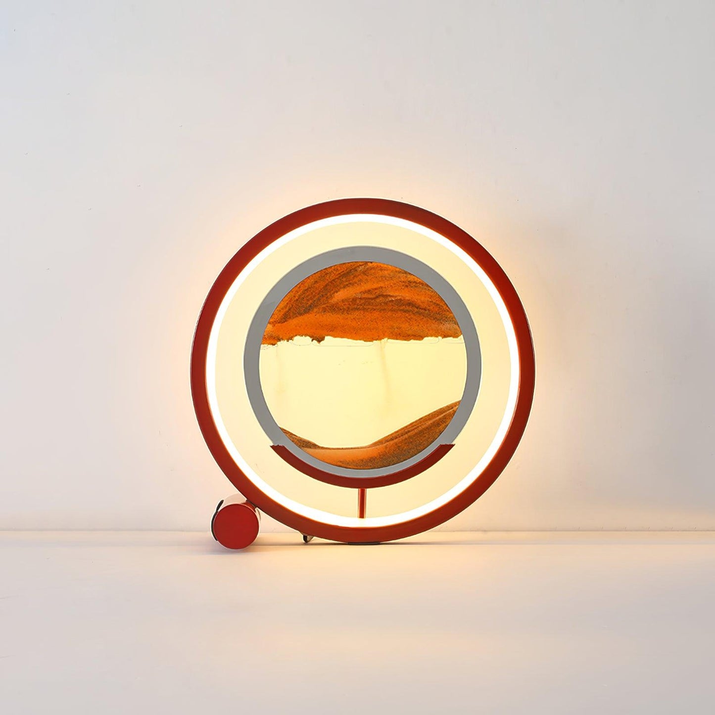 Relaxing Sand Built-in Battery Table Lamp L 9.1″ x W 3.9″ x H 9.1″ / L 23cm x W 10cm x H 23cm / Red / Three-color