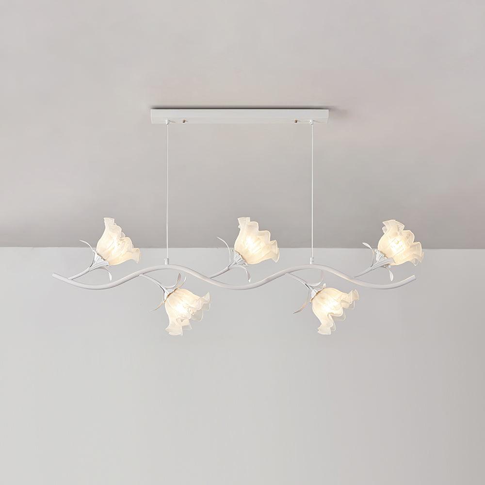 Ricko Simi Chandelier Model B 5 Heads L Dia 47.2″ x H 47.2″ / White Chandelier