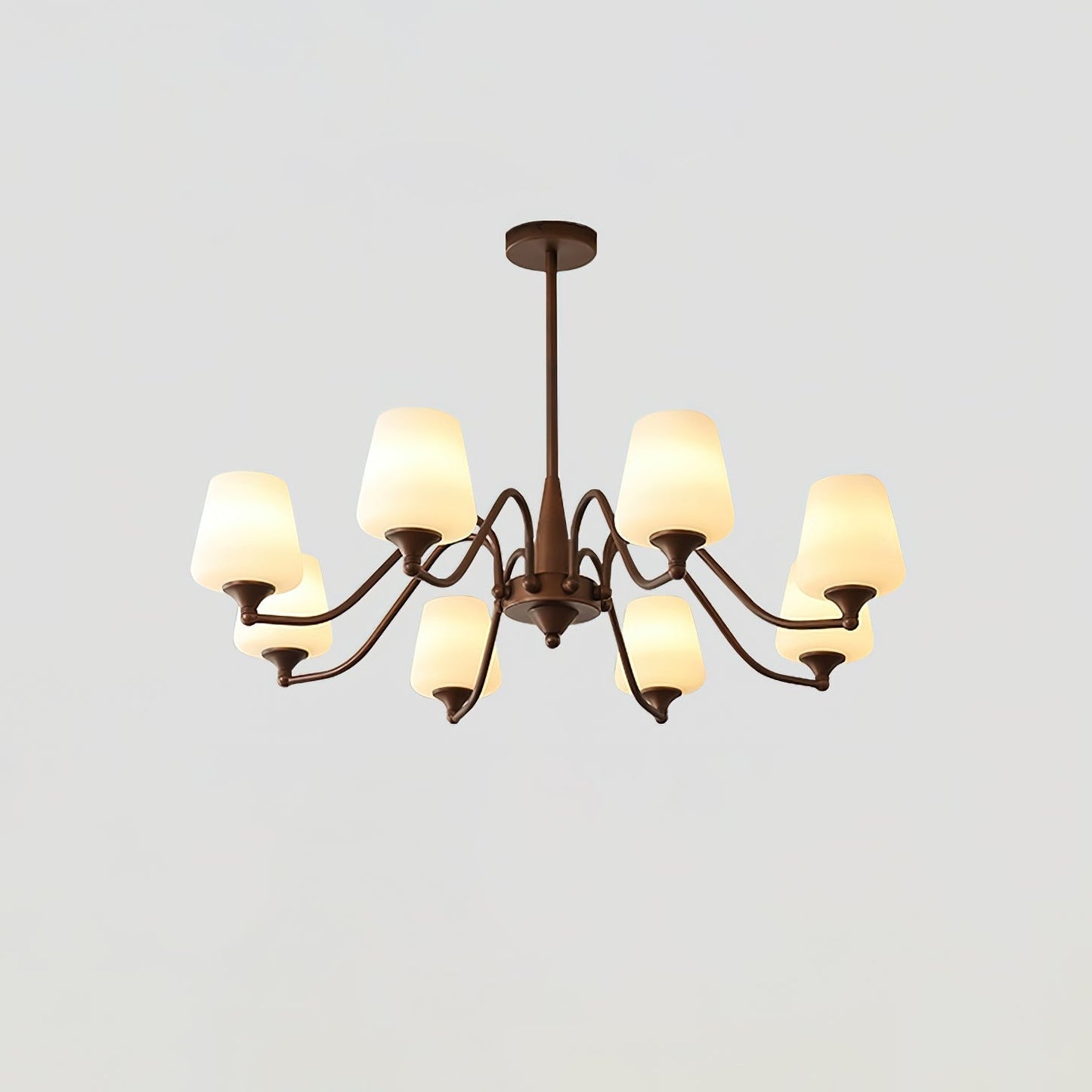 Ridge Chandelier 8 heads ? 35.4″ x H 20.5″ / Reddish brown Chandelier