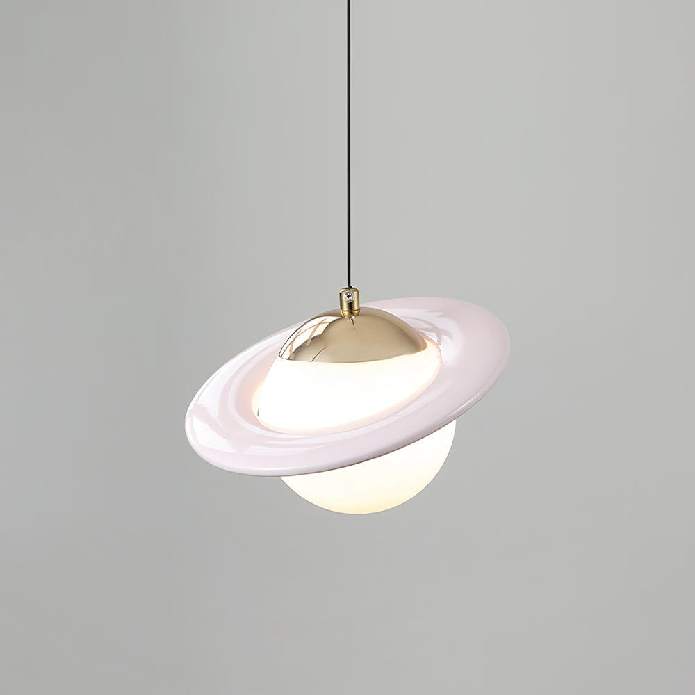 Saturn Planet Pendant Lamp Dia 7.8″ x H 7.8″ / Dia 20cm x H 20cm / Purple / Warm White Pendant light