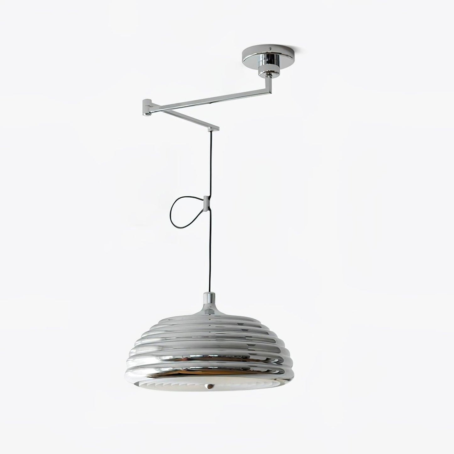 Saturno Chrome Pendant Lamp Dia 15.7″ x H 47.2″ / Dia 40cm x H 120cm / Chrome Pendant light