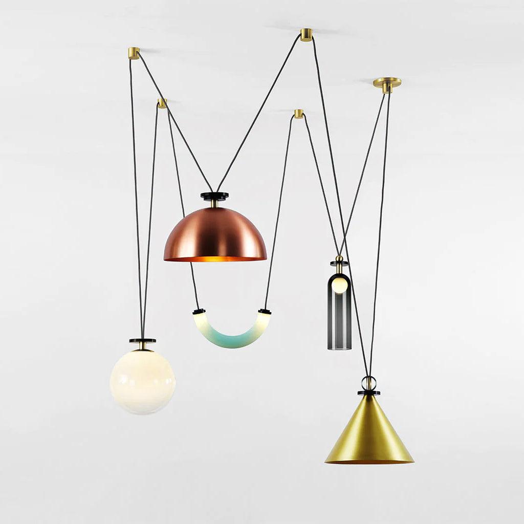 Geometric Shape Art Modern Chandelier Section G: Dia 43.3″ x H 47.2″ / Dia 110cm x H 120cm Chandelier