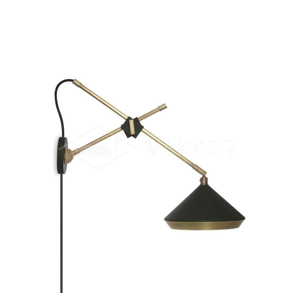 Shear Plug-in Wall Light ? 18″ X H 15.8″ / Dia 46cm X H 40cm / Copper Plating & Matte Black / US Plug Wall lamp