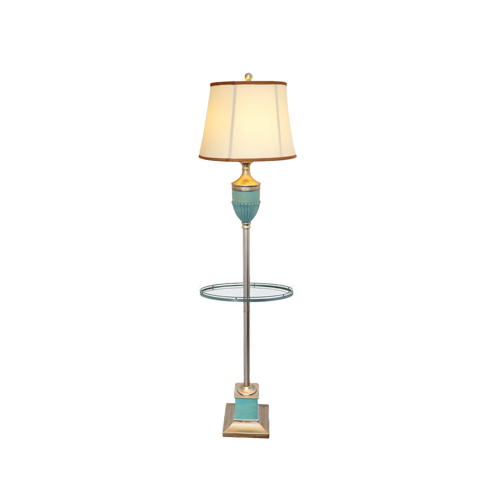 Smafan Floor Lamp Model B Dia 17.7″ x H 64.9″ / Dia 45cm x H 165cm / Green + Gold / US plug Floor lamp