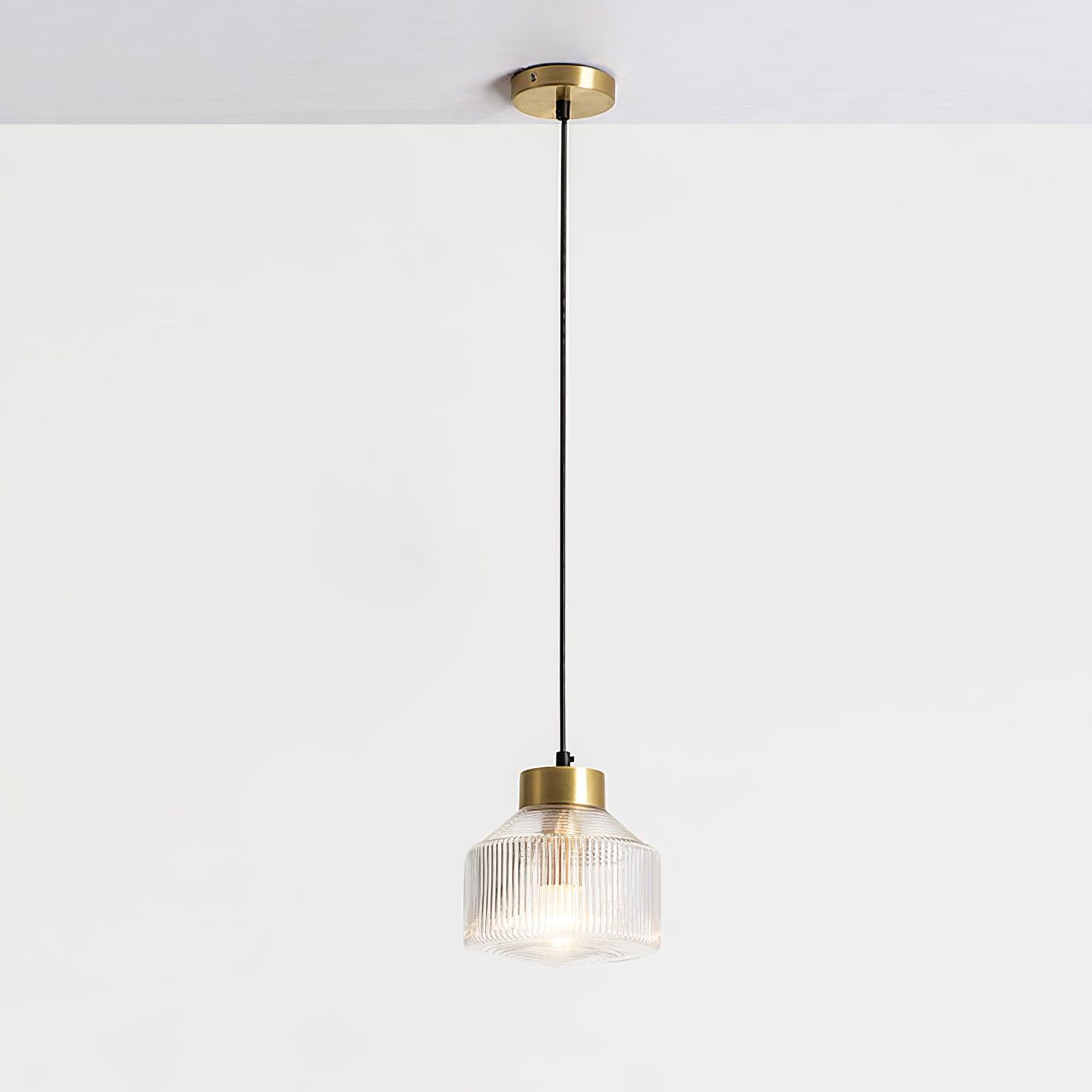 Striped Spinning Top Pendant Light Dia 9.8″ x H 11.8″ / Dia 25cm x H 30cm / Transparent Pendant light