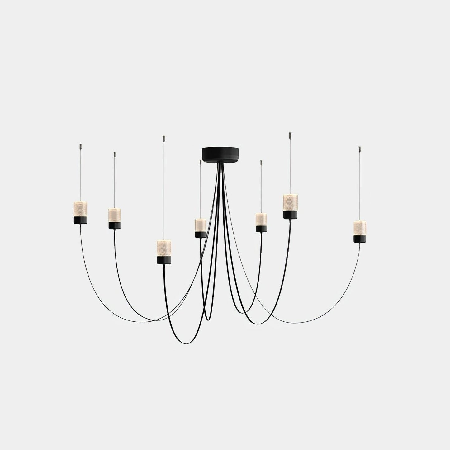 Swaying Chandelier 7 Heads Dia 50″ x H 35.4″ / Dia 127cm x H 90cm / Warm Light Chandelier