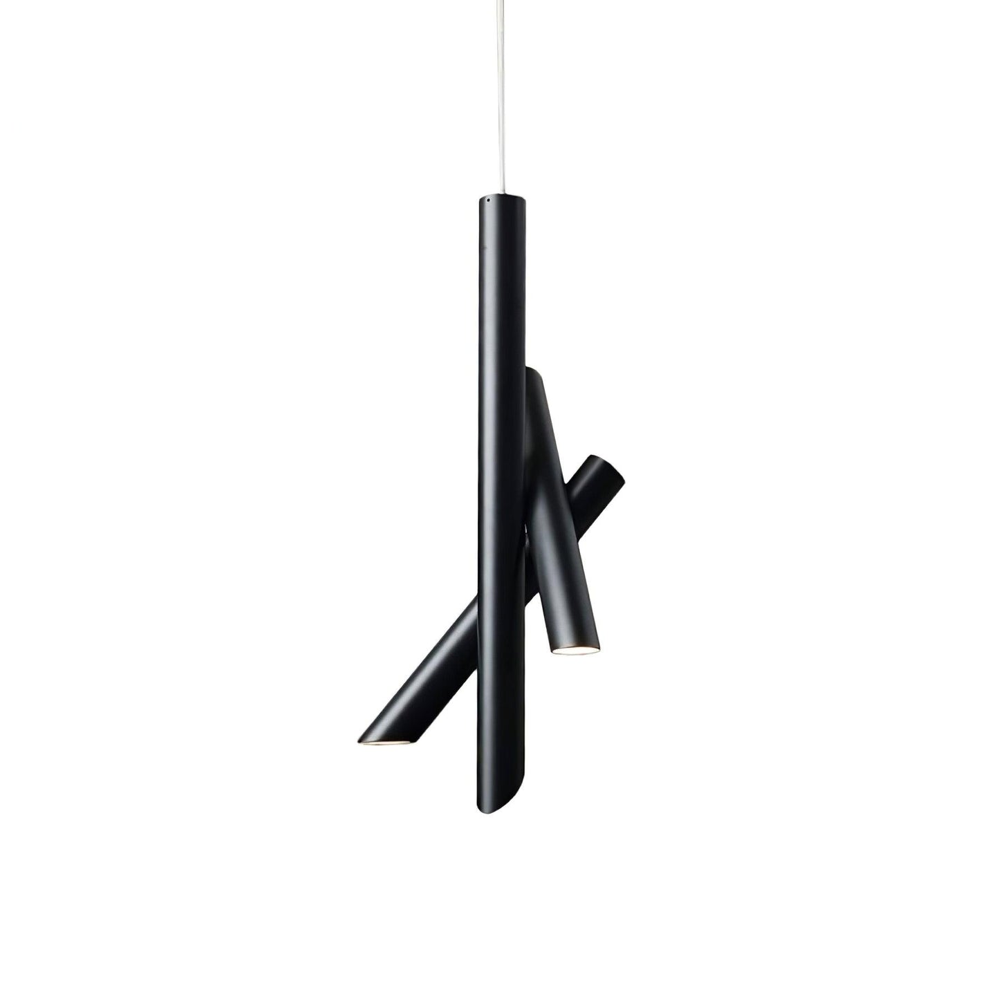 Tubes Pendant Light ? 9.8″ x H 19.6″ / Dia 25cm x H 50cm / Black / Warm Light Pendant light