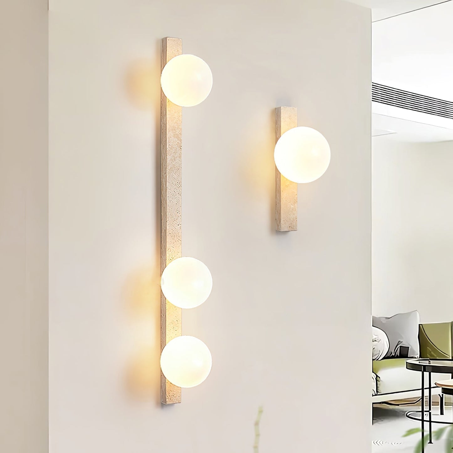 Vertical Travertine Wall Sconce 1001 Wall lamp
