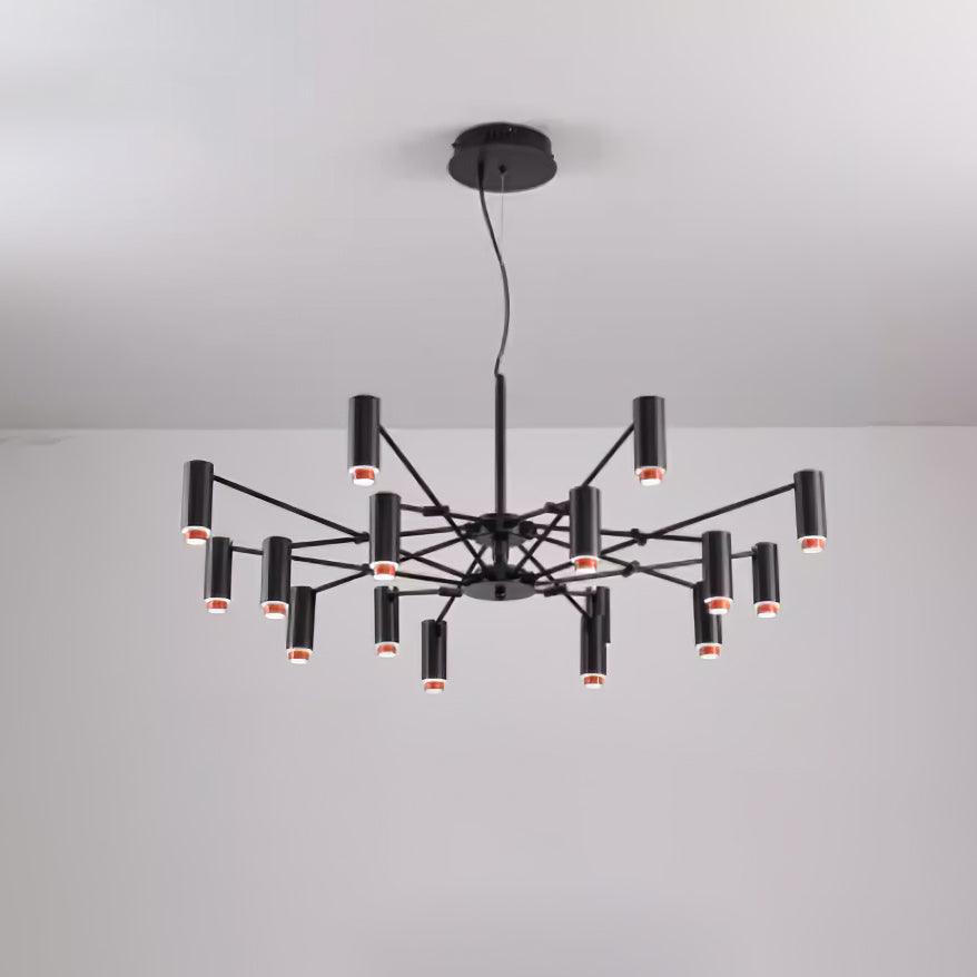 The M Pendant light 16 heads Dia 38.6″ x H 59″ / Dia 98cm x H 150cm / Black / Warm light Pendant light