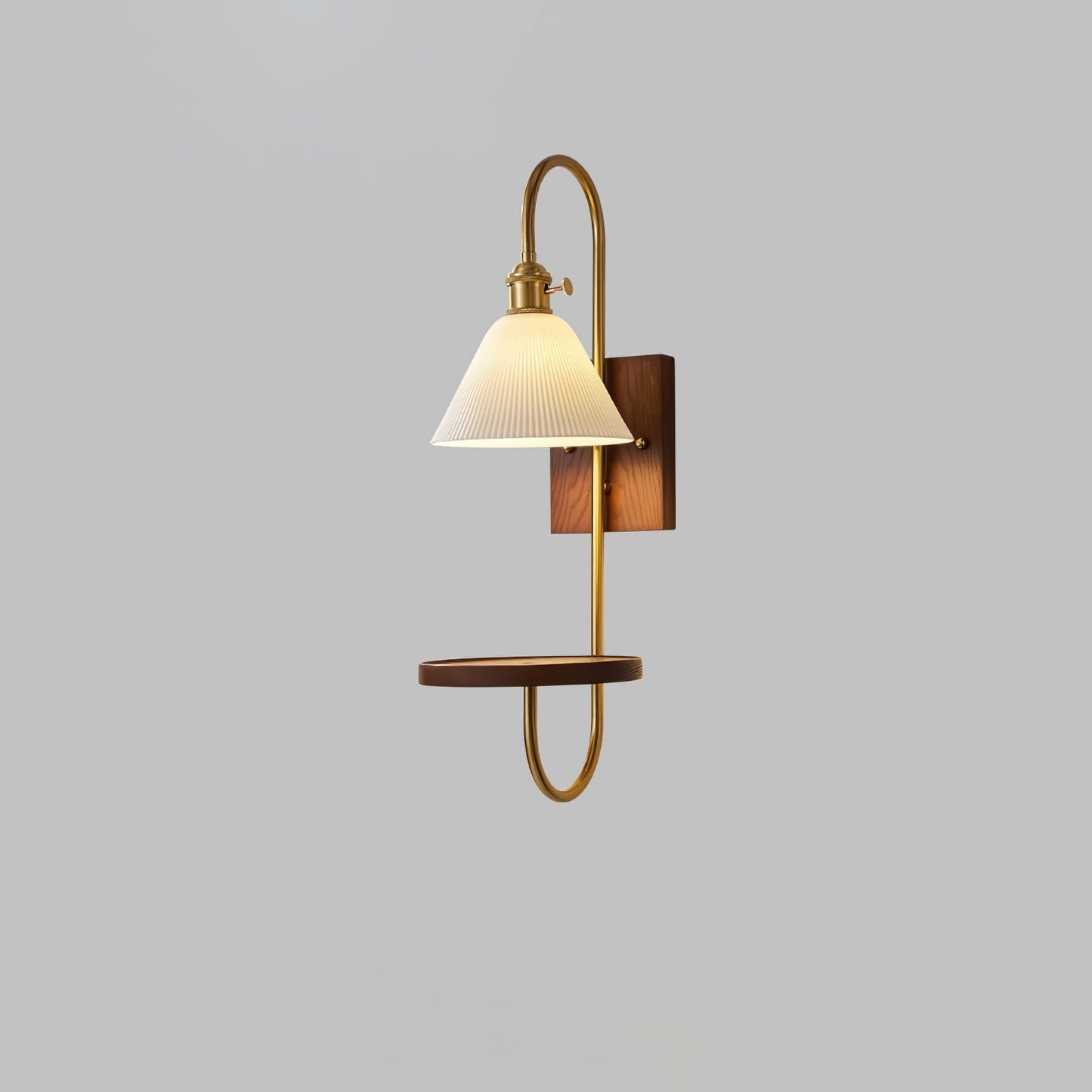 Walnut Shelf Sconce Wall lamp