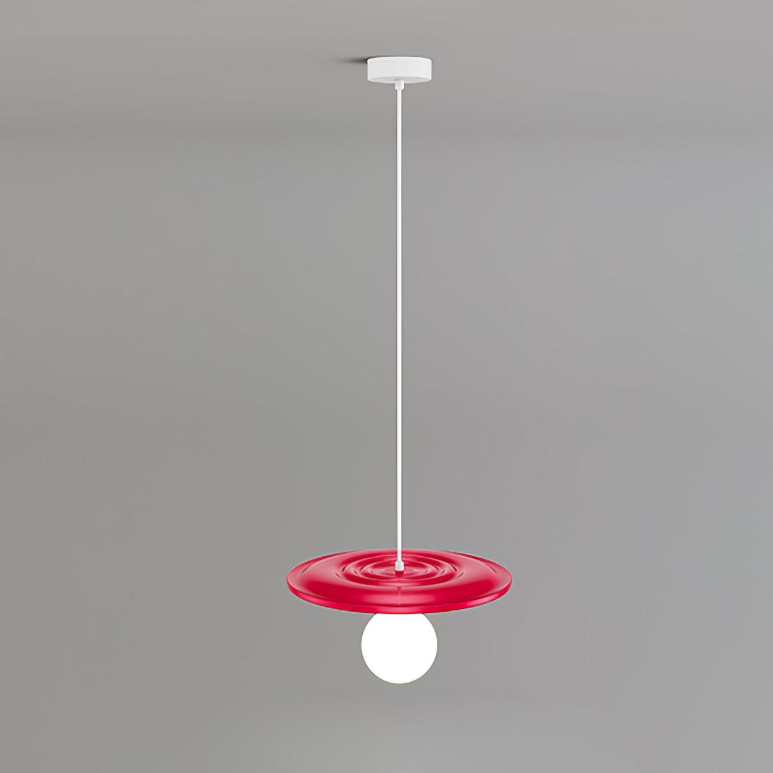 Water Ripple Pendant Lamp Dia 11.8″ x H 59.1″ / Dia 30cm x H 150cm / Red Pendant light