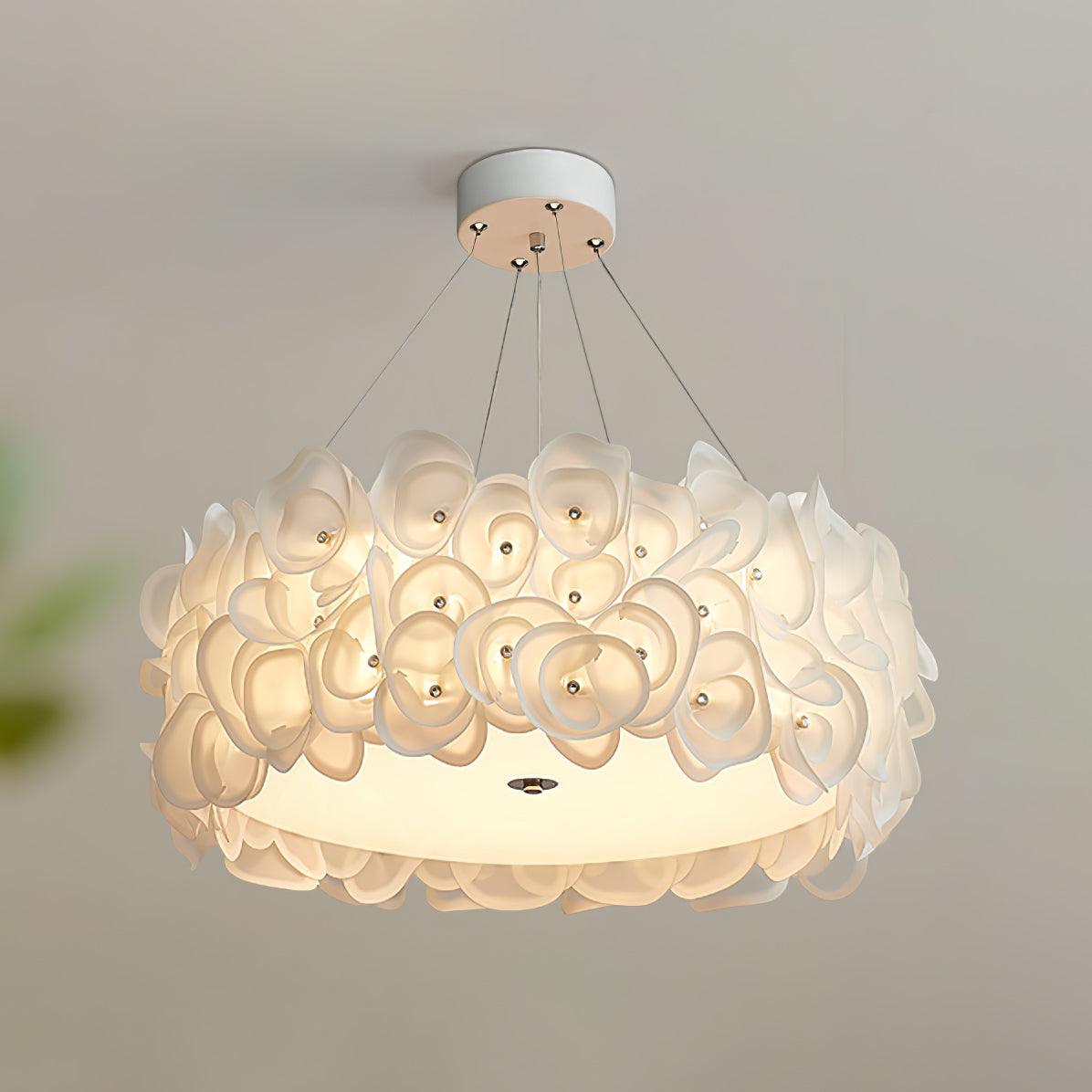 White Hydrangea Pendant Lamp ? 23.6″ x H 9.4″ / Dia 60cm x H 24cm / White Pendant light