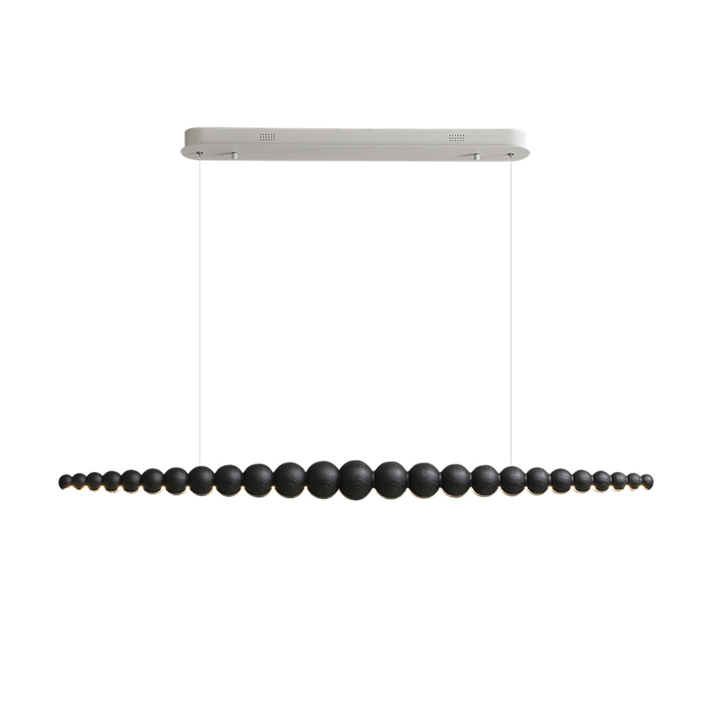 Woodline Orb Pendant Light L 118cm x H 8cm / L 46.4″ x H 3.1″ / Black / Warm Light Pendant light