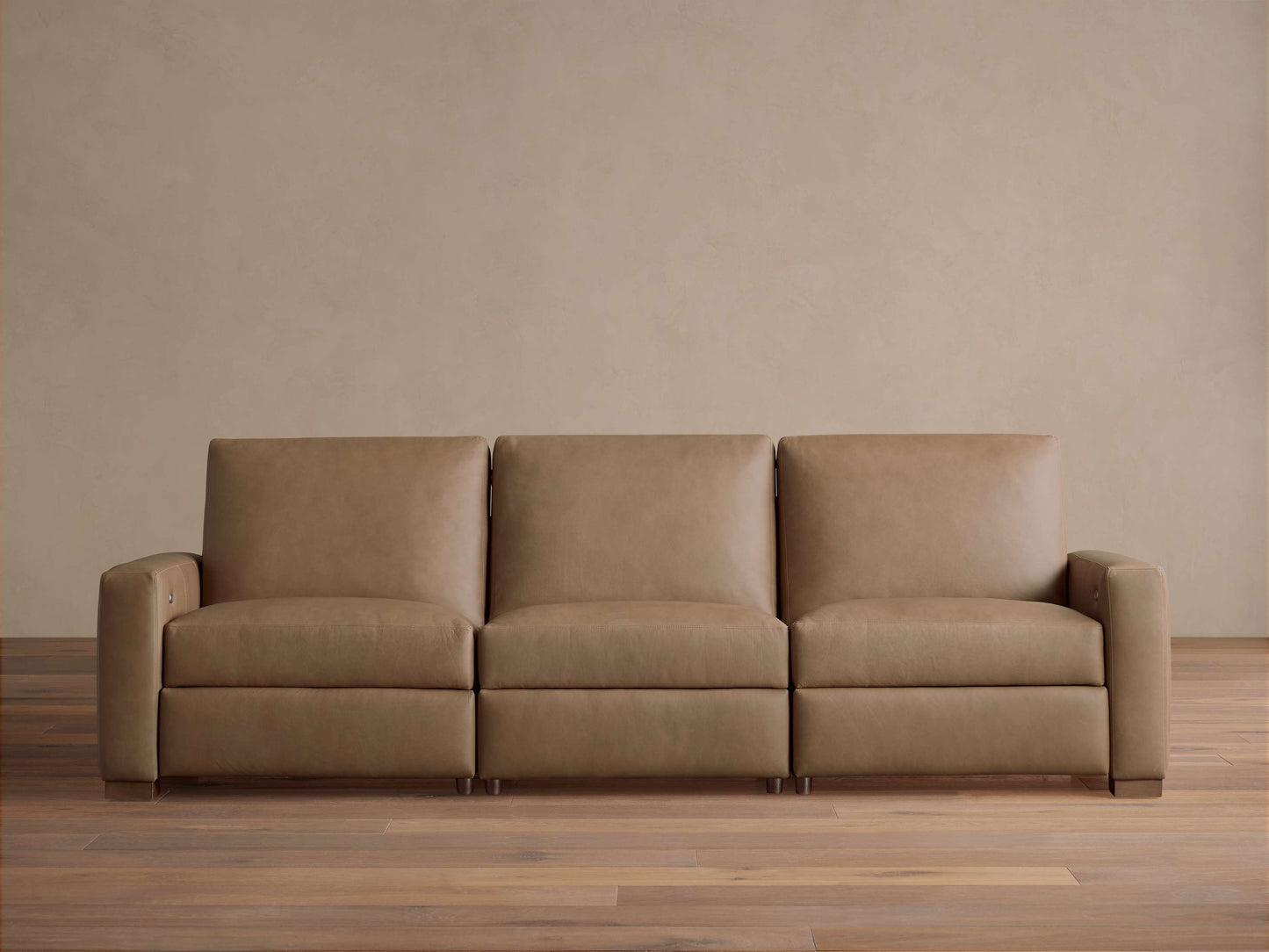 Remington Leather Three-Piece Motion Sofa