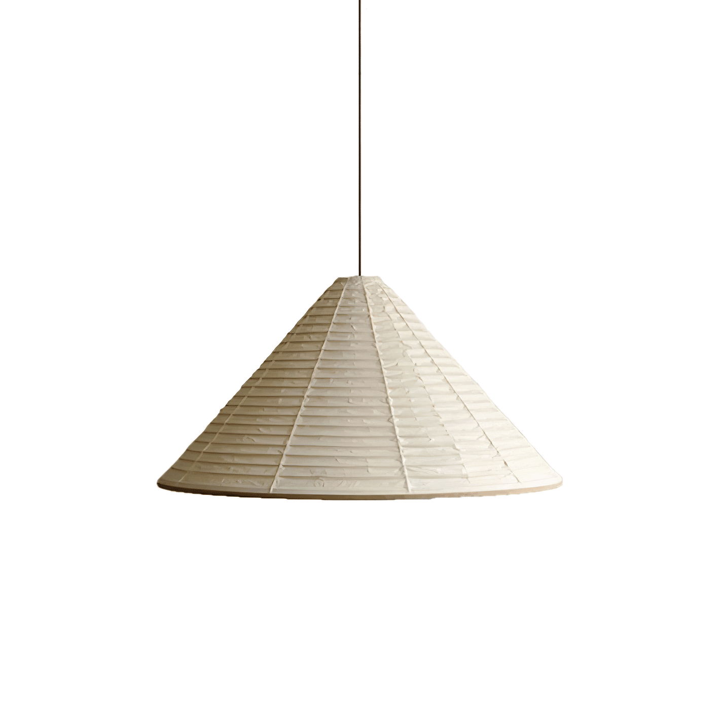 Washi Paper Pyramid Pendant Lamp Dia 19.7″ x H 11″ / Dia 50cm x H 28cm / White Pendant light