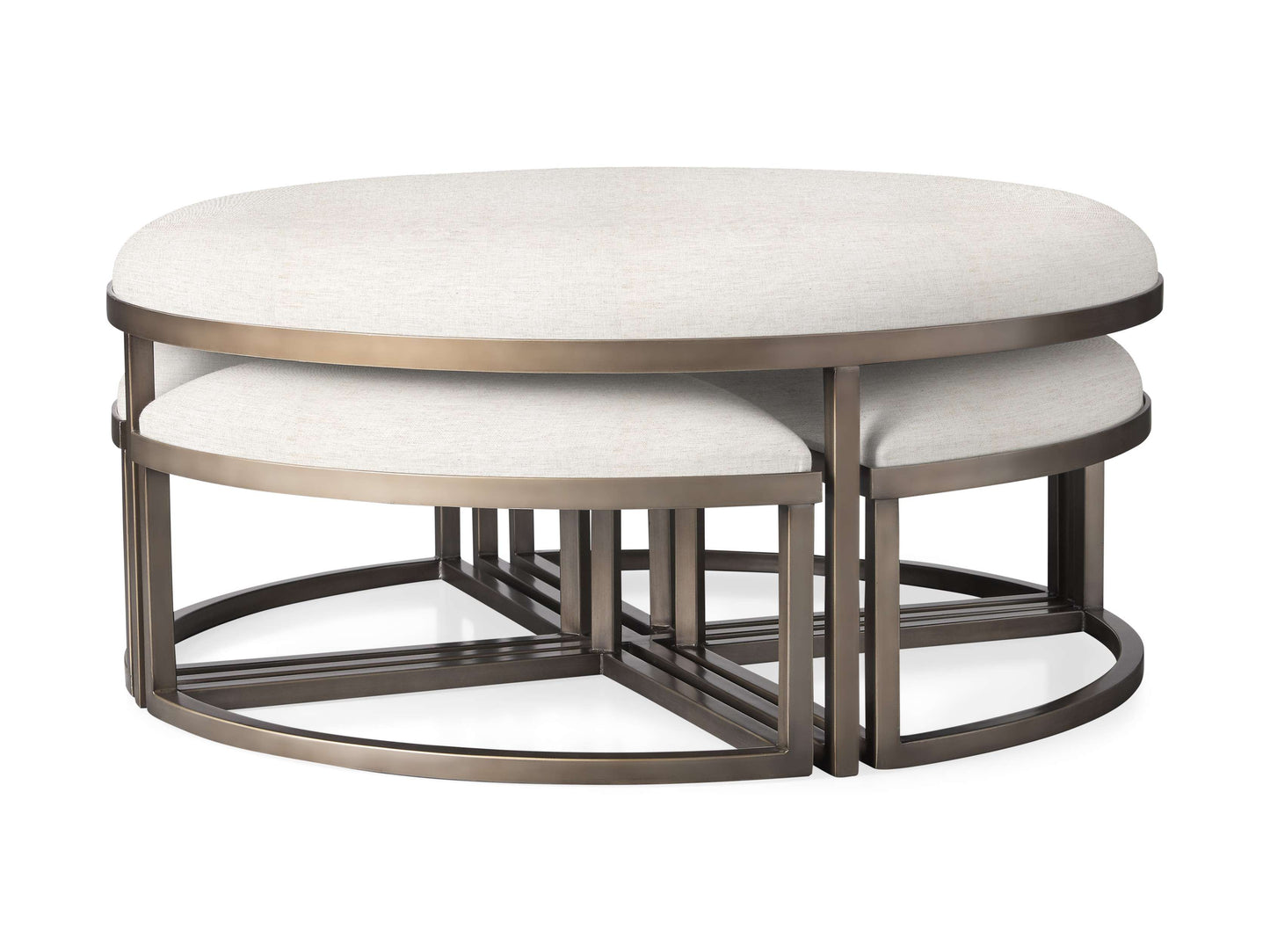 Palmer Upholstered Round Nesting Ottoman