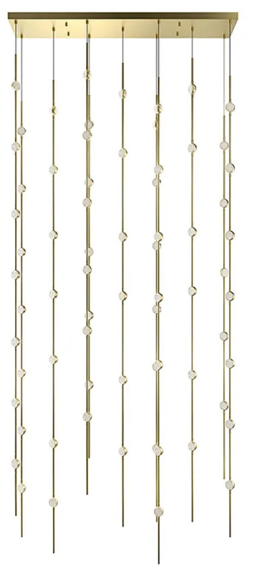 Constellation Andromeda 36"W Brass 3000K Clear Lens Rectangle LED Pend
