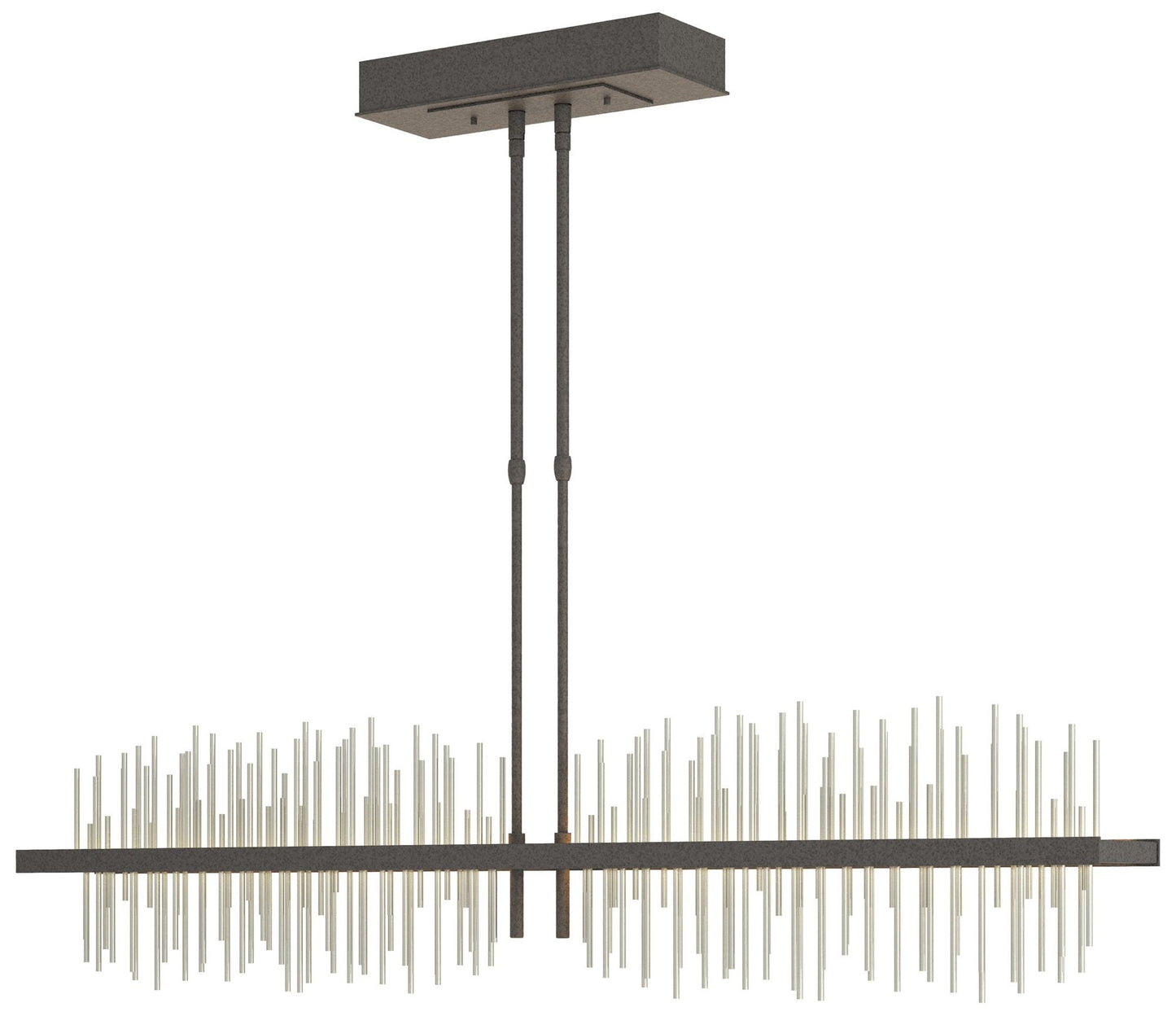 Gossamer 51.9" Natural Iron & Sterling Short LED Pendant