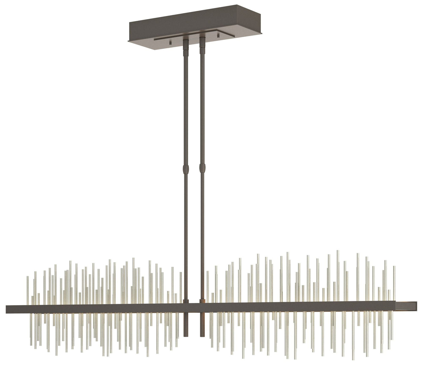 Gossamer 51.9" Wide Large Dark Smoke And Sterlings LED Pendant