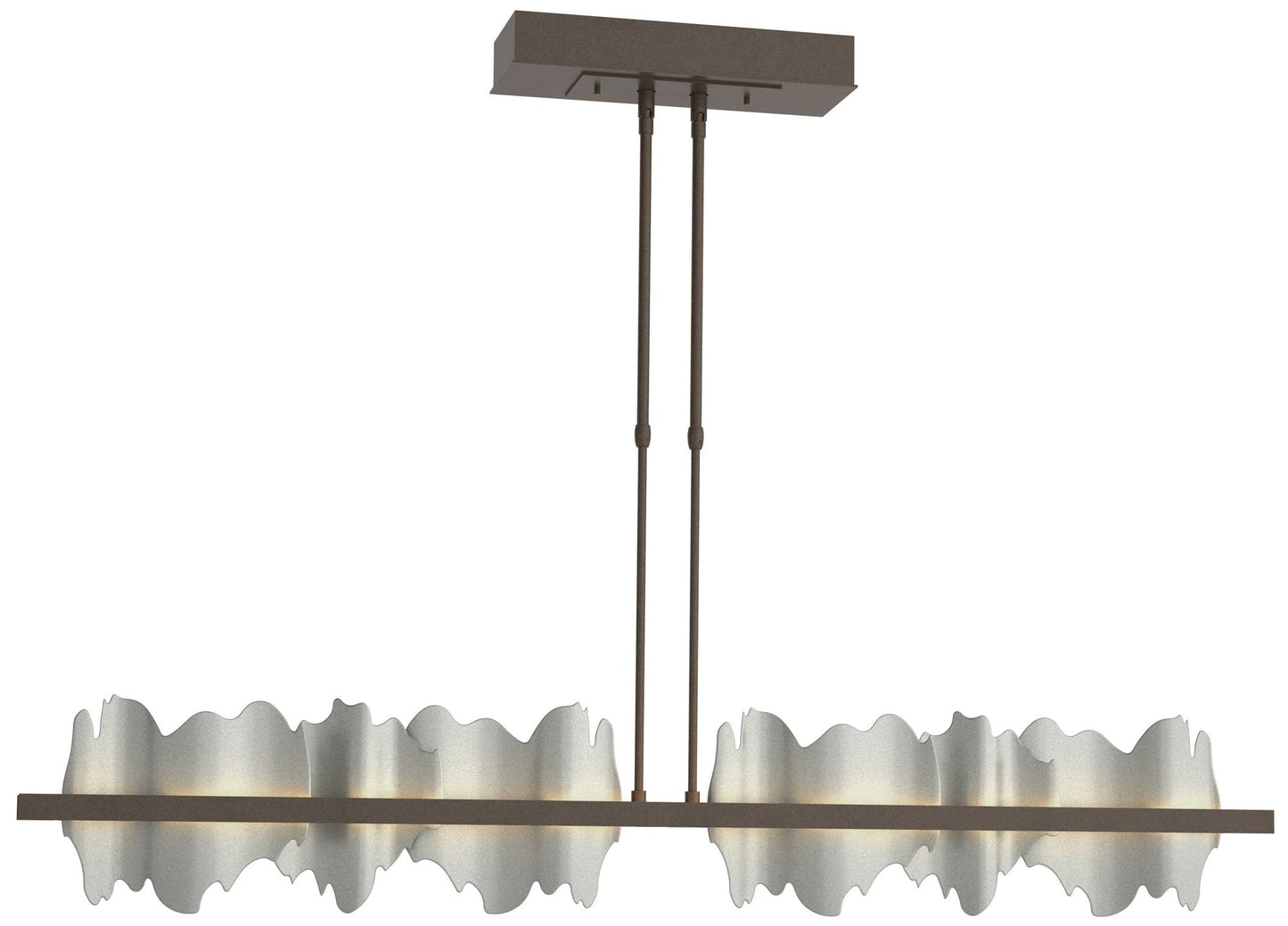 Hildene 51.9" Bronze & Vintage Platinum Short LED Pendant