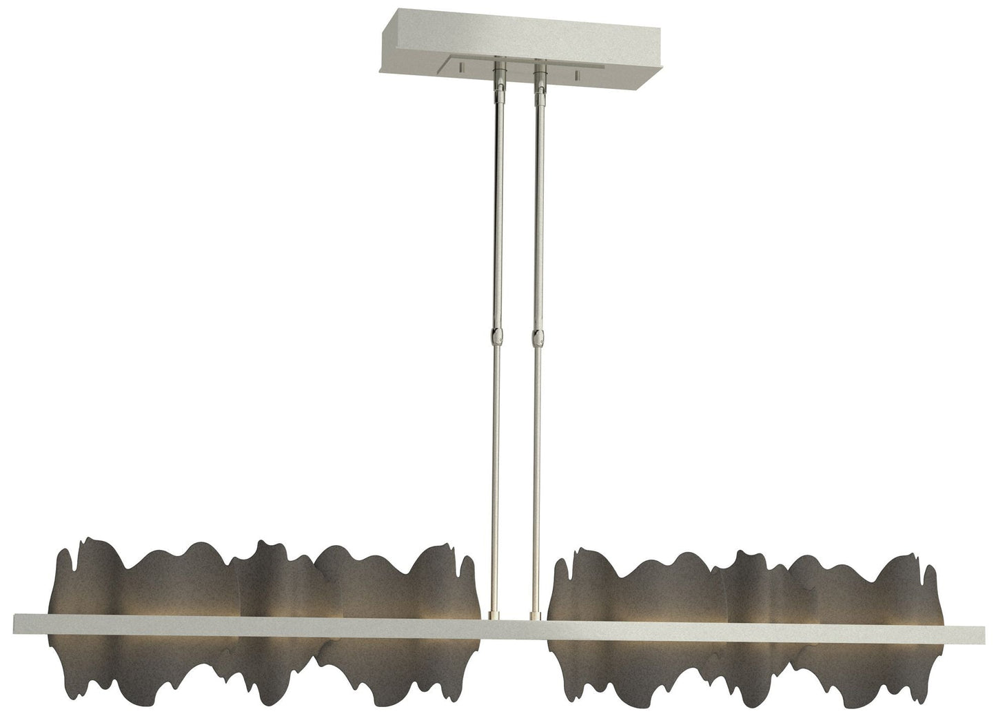 Hildene 51.9" Wide Large Sterling And Natural Iron LED Pendant