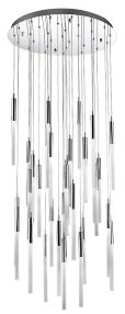 Main St. 30" Wide Polish Nickel LED Multi-Light Pendant