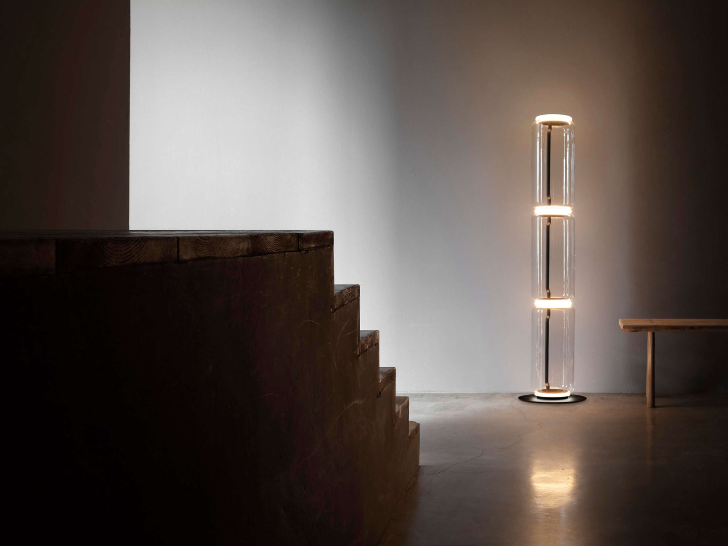 Bamboo Glass Floor Lamp Floor lamp