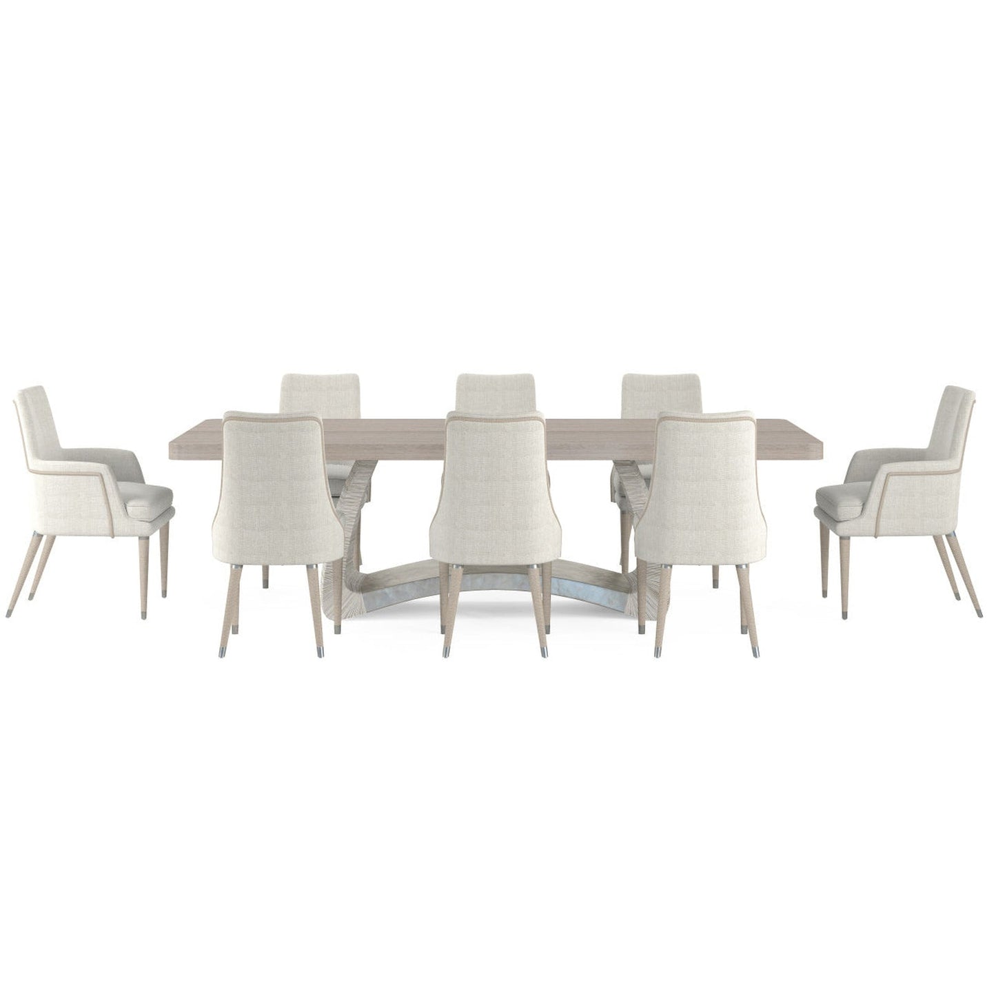 Jonathan Charles Swell Danish Cord Dining Table (500417-116L-BLO-DPC)