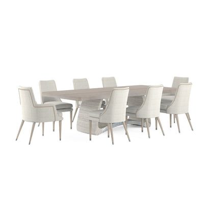 Jonathan Charles Swell Danish Cord Dining Table (500417-116L-BLO-DPC)