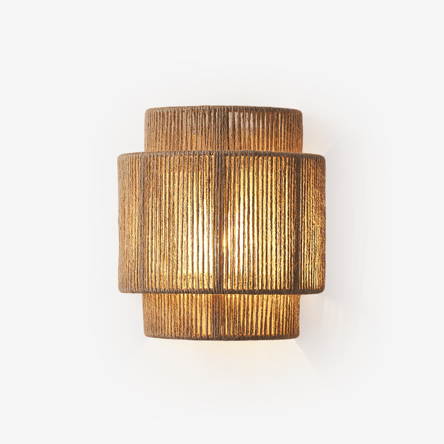 Rustic Weave Wall Lamp Dia 9.1″ x H 9.8″ / Natural hemp color 1001 Wall lamp