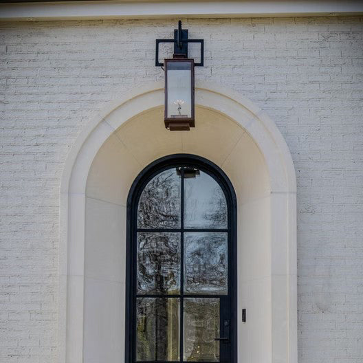 Black Outdoor Lantern lamp W 17 x D 29 x H 67 cm / W 6.6″ x D 11.5″ x H 26.5’’ / Black / Warm Light Wall lamp