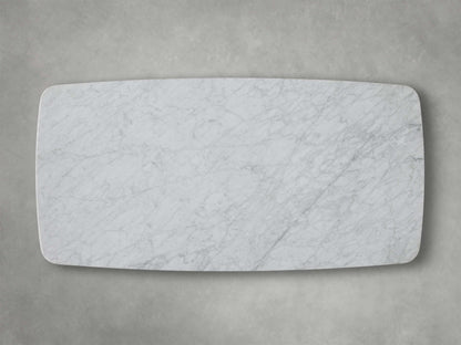 Saint Germain 72" Stone Coffee Table with Dauphine Base and Carrara Top