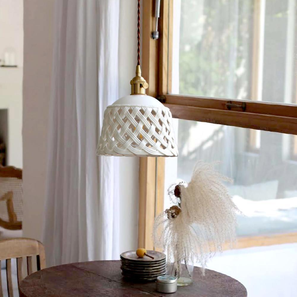 Openwork Ceramic Swag Light Pendant light