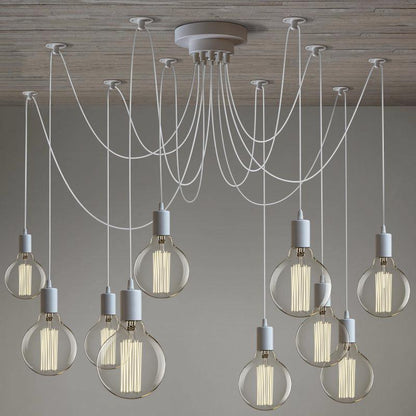 Spider Ceiling Chandelier 10heads Dia 7.8″ / Dia 20cm / White Chandelier