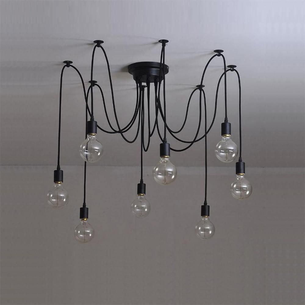 Spider Ceiling Chandelier 8heads Dia 5.9″ / Dia 15cm / Black Chandelier