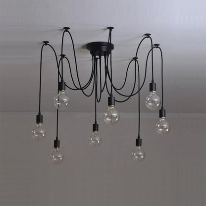 Spider Ceiling Chandelier 8heads Dia 5.9″ / Dia 15cm / Black Chandelier