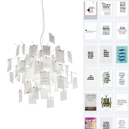 Paper Chandelier Dia 23.6″ x H 23.6″ / Nordie Diary Chandelier