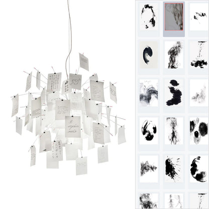 Paper Chandelier Dia 23.6″ x H 23.6″ / lnk Smoke Chandelier