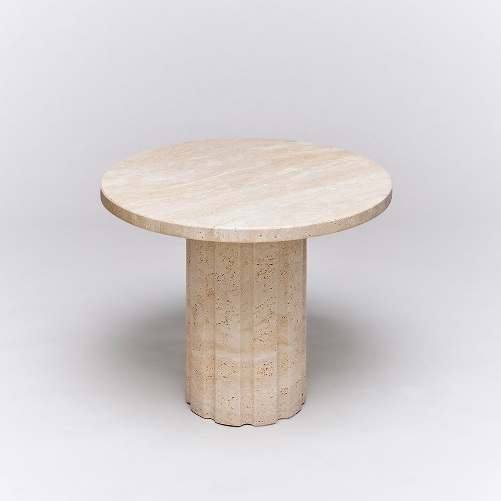 Interlude Amerigo Side Table - Travertine