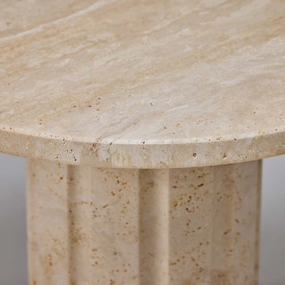 Interlude Amerigo Side Table - Travertine