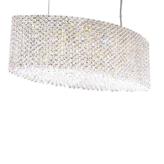 Contemporary Crystal Chandelier in polished chrome finish
