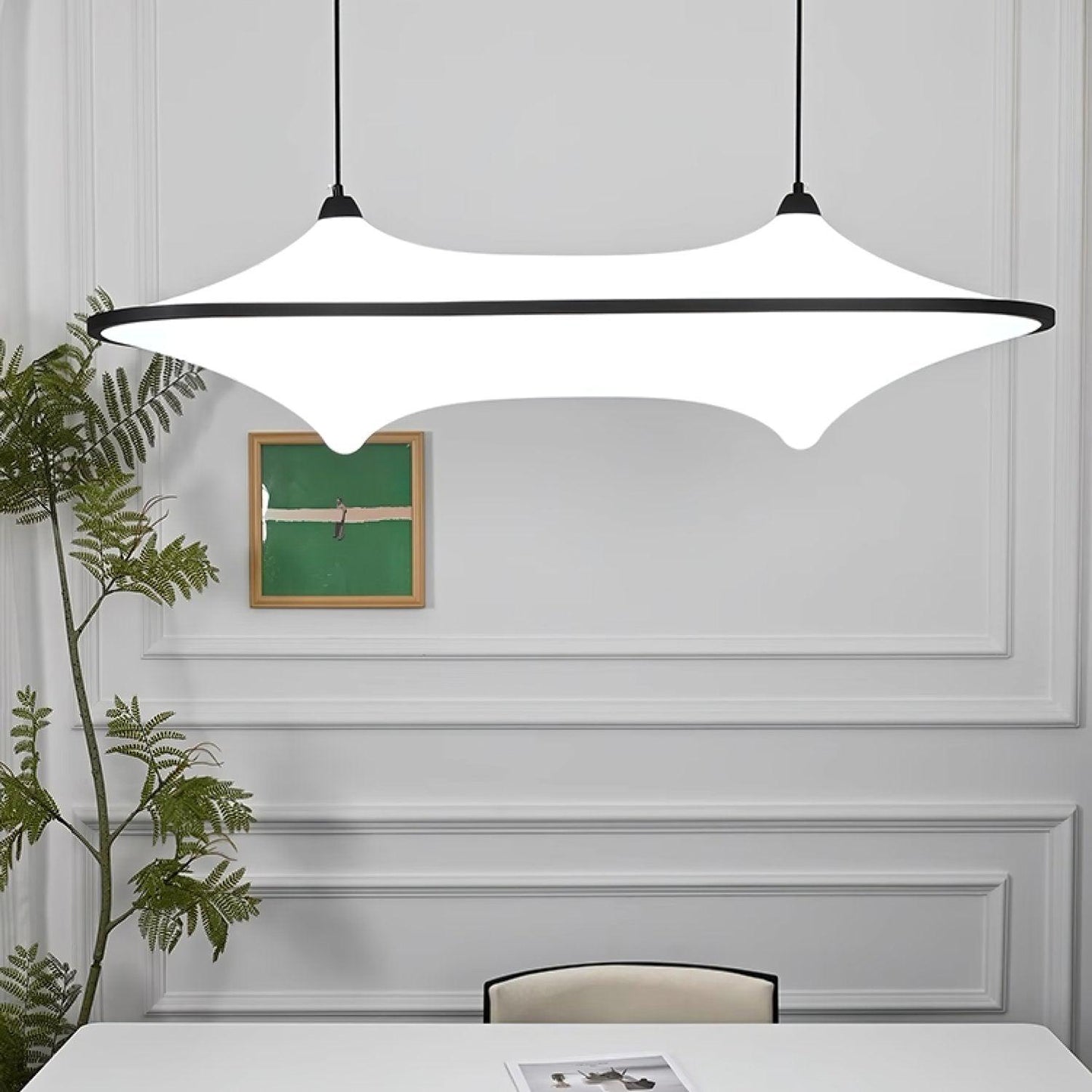 Modern Art Acrylic Adjustable Wave Form Chandelier