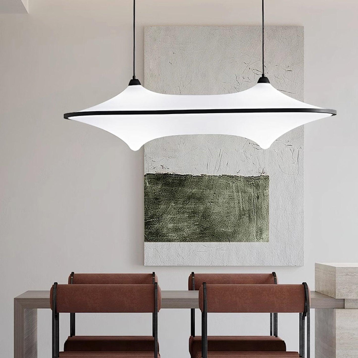 Modern Art Acrylic Adjustable Wave Form Chandelier