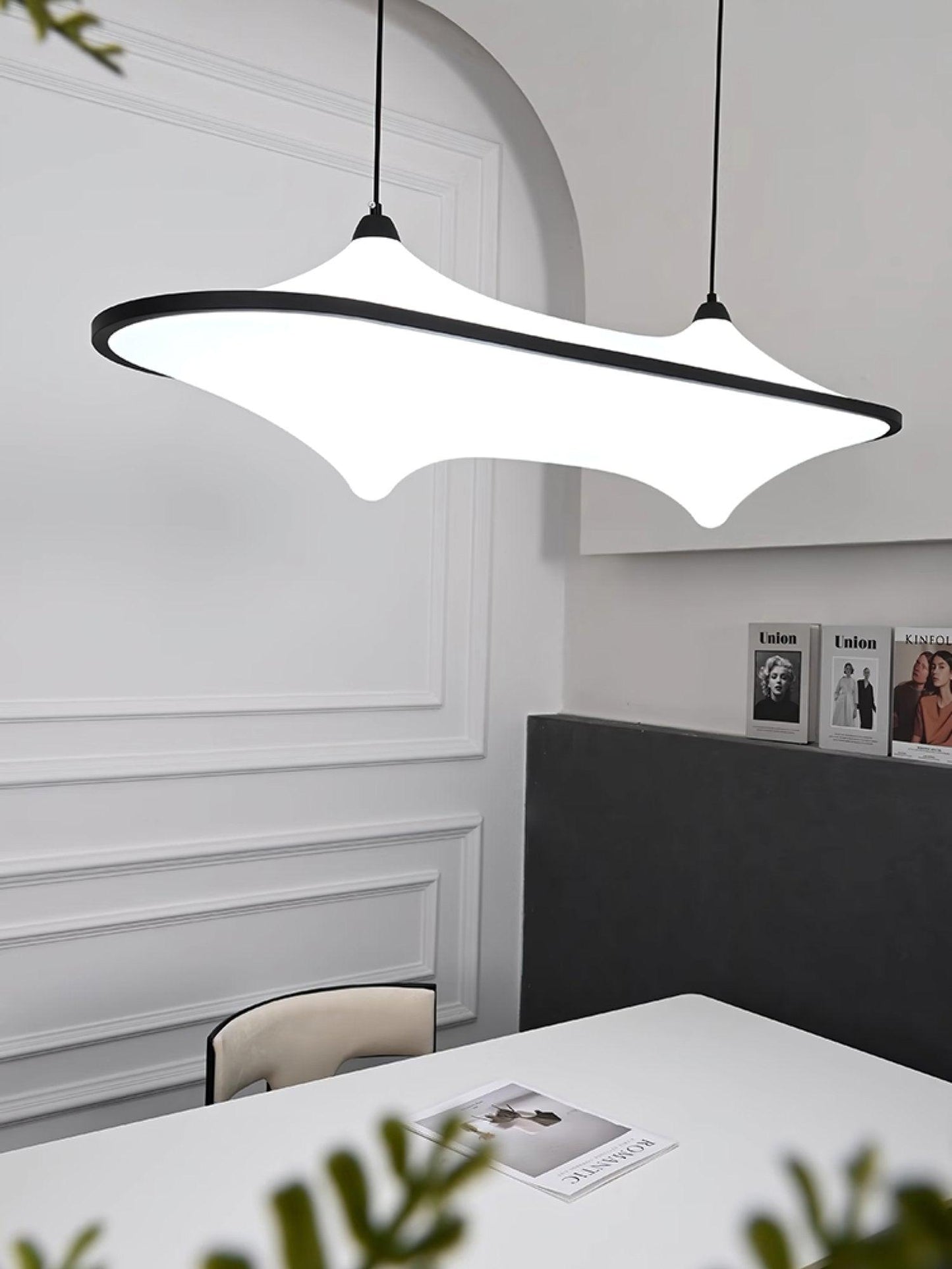 Modern Art Acrylic Adjustable Wave Form Chandelier