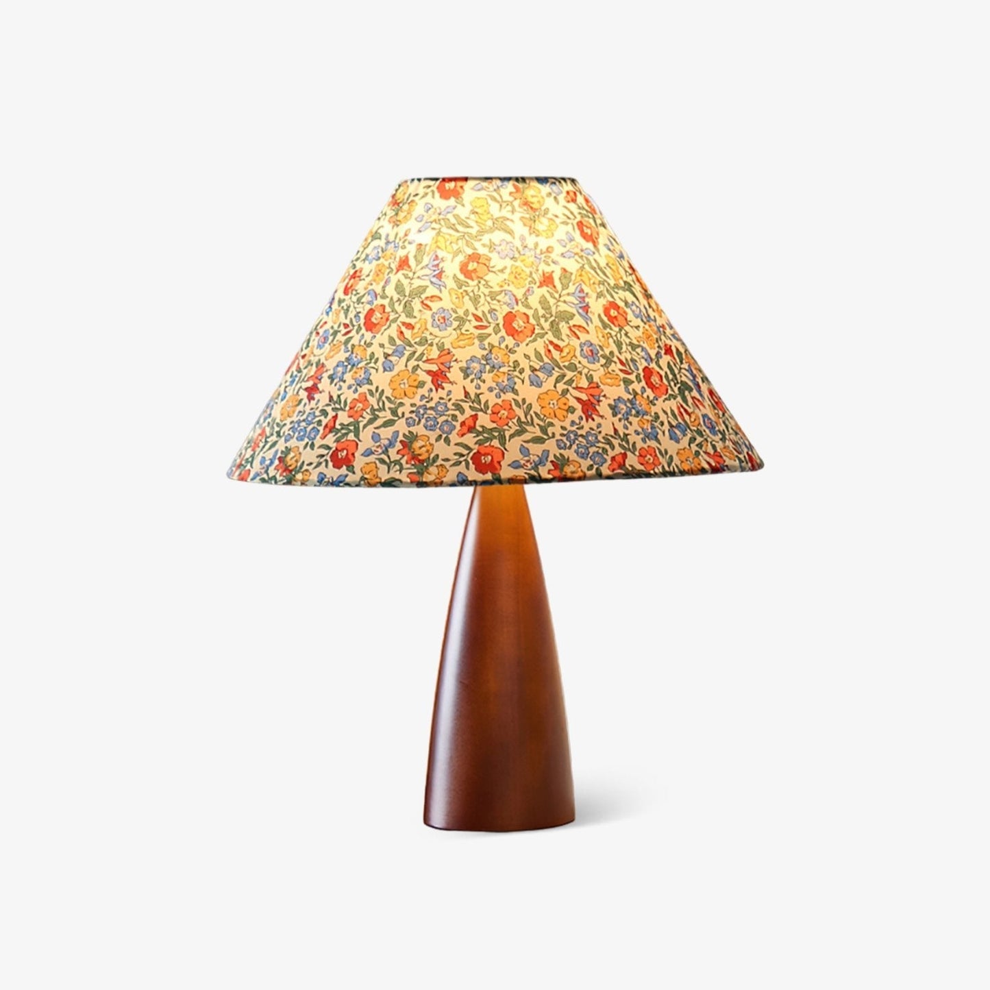 Amelia Blossom Table Lamp Model A: Dia 11.8″ x H 15.7″ / Dia 30cm x H 40cm / Floral Color + Brown / US Plug